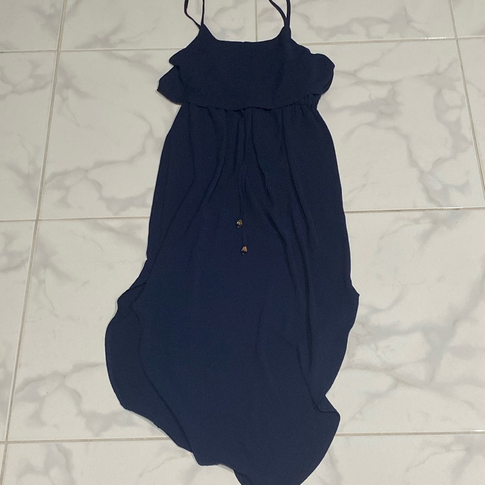 Nerlerolian dark blue flowy dress